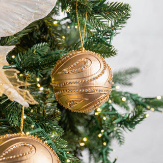 Copper Gold Metallic Ball Ornament - ironyhome