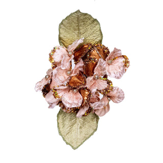 Copper & Sage Pansy Bouquet Clip - On Ornament - ironyhome