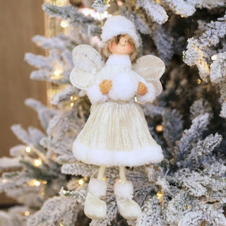 Cream Holiday Fairy Ornament - ironyhome