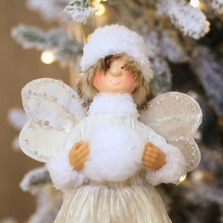 Cream Holiday Fairy Ornament - ironyhome