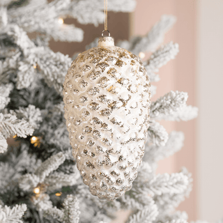 Cream Pinecone Hanging Ornament - Irony Home