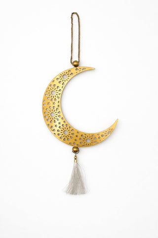 Crescent Radiance Tassel Ornament - ironyhome