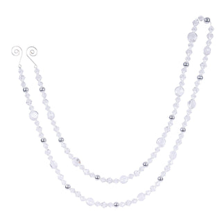 Crystal Drop Festive Garland with Silver Beads - ironyhome