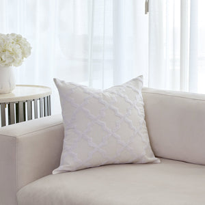 Daphne Ivory Square Cotton Cushion - ironyhome