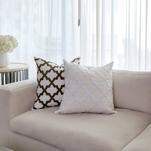 Daphne Ivory Square Cotton Cushion