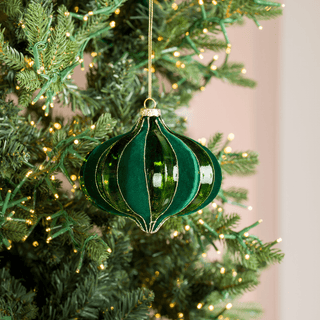 Dark Green Glass Ball Hanging Ornament - Irony Home