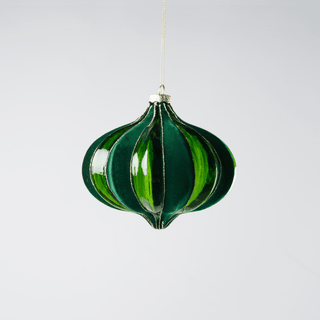 Dark Green Glass Ball Hanging Ornament - Irony Home