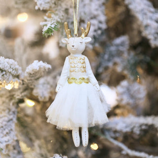 Deer Ballerina Ornament - ironyhome