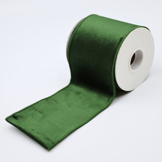 Double Sided Forest Green Velvet Ribbon - ironyhome