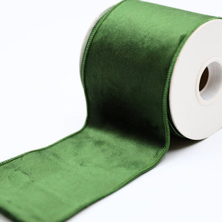 Double Sided Forest Green Velvet Ribbon - ironyhome