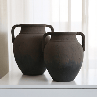 Earthen Terracotta Amphora Vase - ironyhome