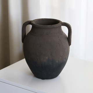 Earthen Terracotta Amphora Vase - ironyhome