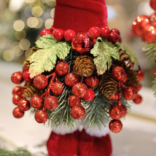 Elf Tabletop Decoration With Holly Leaves & Berries - ironyhome