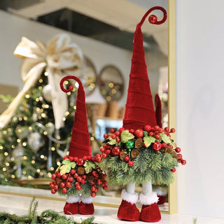 Elf Tabletop Decoration With Holly Leaves & Berries - ironyhome