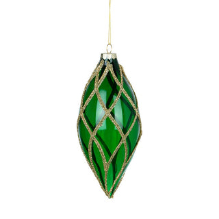Emerald Crystal Shuttle Ornament with Glittered Swerves - ironyhome