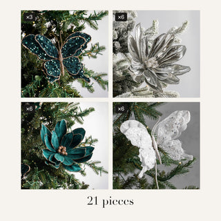 Emerald Garden Magnolia & Butterfly Pick Set: what's in the set, 21 pieces