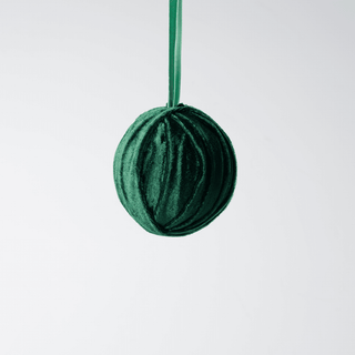 Emerald Green Velvet Ball Ornament - Irony Home