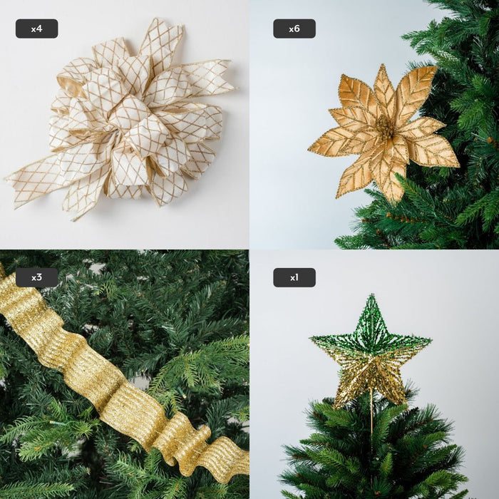 Evergreen & Gilt Tree Trimming Set - Irony Home