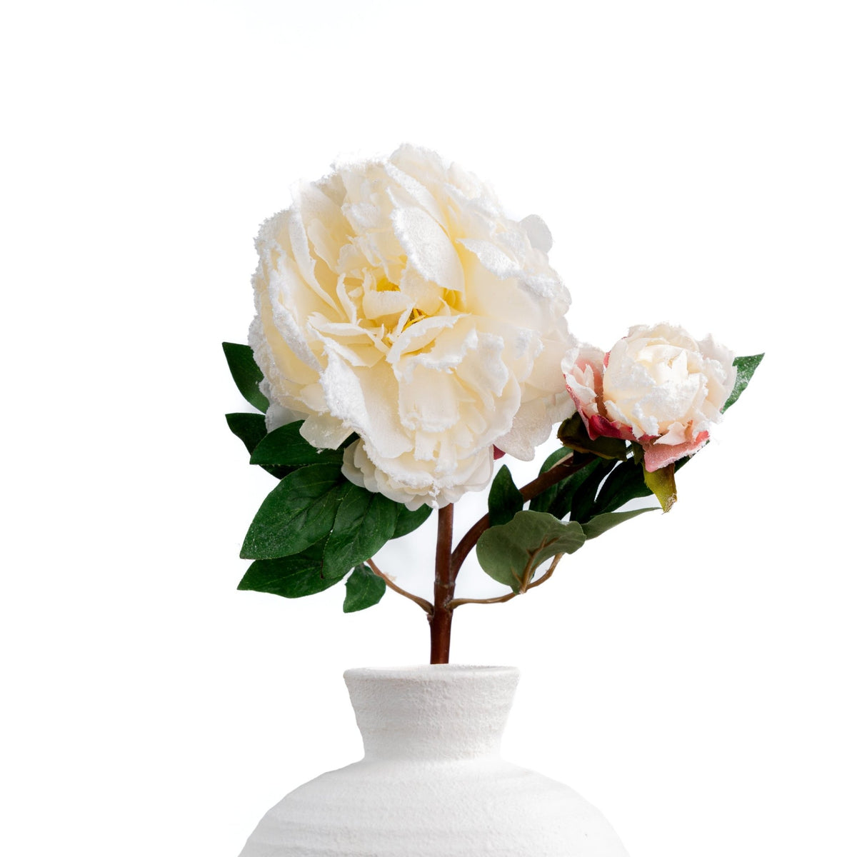 Faux White Peony