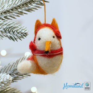 Felt Fox Christmas Ornament - Handcrafted by HDIF