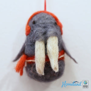 Felt Walrus Christmas Ornament - Handcrafted by HDIF