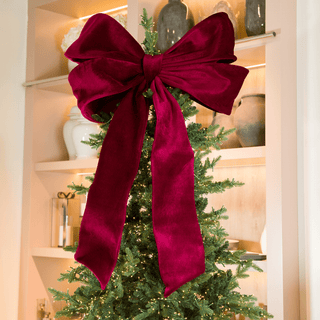Festive Burgundy Bow Ornament - Irony Home