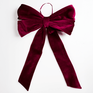 Festive Burgundy Bow Ornament - Irony Home