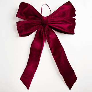Festive Burgundy Bow Ornament - Irony Home