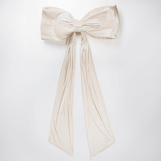 Festive Cream Velvet Bow - Irony Home