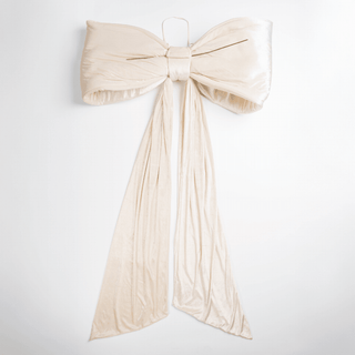 Festive Cream Velvet Bow - Irony Home