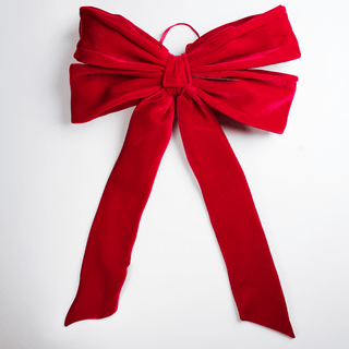 Festive Deep Red Bow Ornament - Irony Home