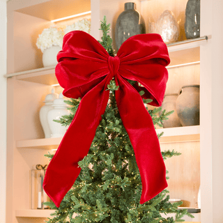 Festive Deep Red Bow Ornament - Irony Home