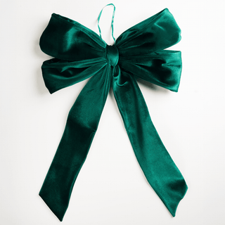 Festive Emerald Velvet Bow - Irony Home