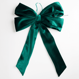 Festive Emerald Velvet Bow - Irony Home