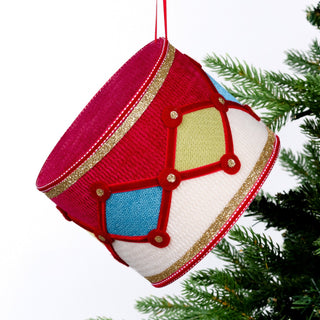 Festive Fabric Drum Ornament - ironyhome