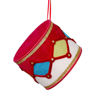 Festive Fabric Drum Ornament - ironyhome