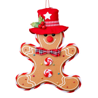 Festive Gingerbread Man Ornament - ironyhome