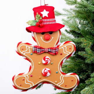Festive Gingerbread Man Ornament - ironyhome