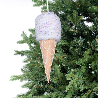 Festive Ice - Cream Cone with Glitter Sprinkles Ornament - ironyhome