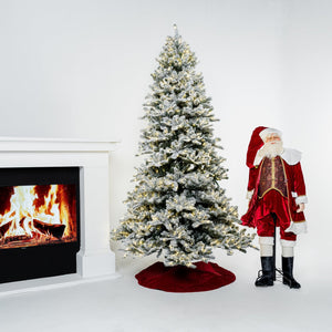 Festive Life-size Standing Santa with Stand