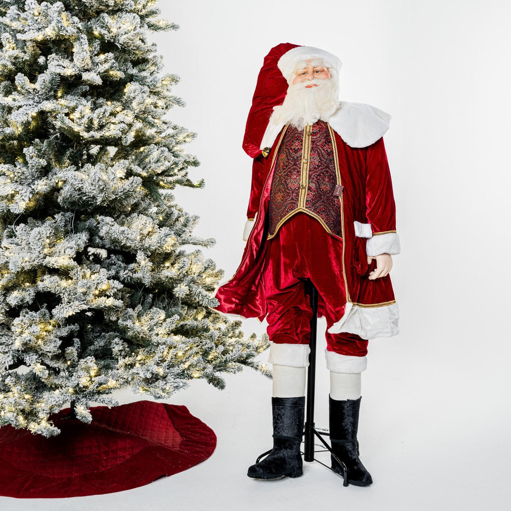 Festive Life-size Standing Santa with Stand - Irony Home