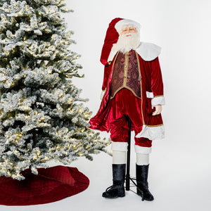 Festive Life-size Standing Santa with Stand