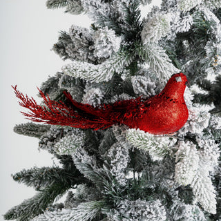 Festive Red Bird Clip - On Ornament - ironyhome