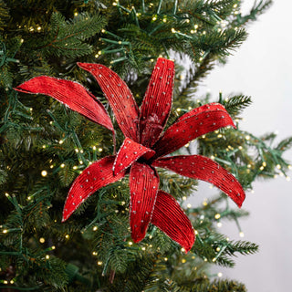 Festive Red Tiger Lilly Pick - ironyhome