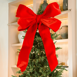 Festive Red Velvet Bow Ornament - Irony Home
