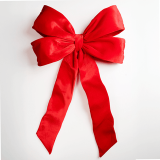 Festive Red Velvet Bow Ornament - Irony Home