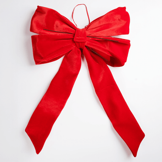 Festive Red Velvet Bow Ornament - Irony Home