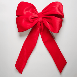 Festive Red Velvet Bow Ornament - Irony Home