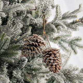 Flocked Pinecone Pair Ornament - ironyhome