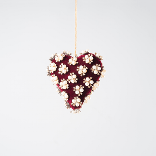 Flower Pearls with Rhinestones Studs Heart - Irony Home